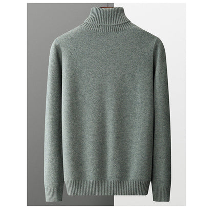Kevin - High Neck Turtleneck-Green
