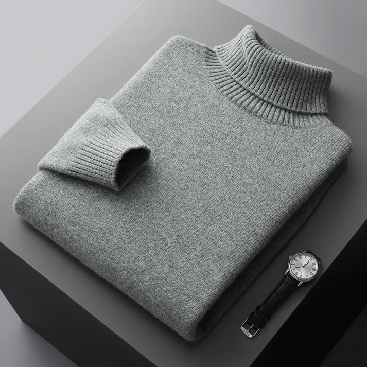 Kevin - High Neck Turtleneck-Green