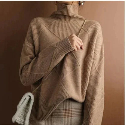 Lacey - Soft Warm Merino Wool Sweater Brown
