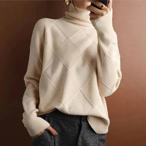 Lacey - Soft Warm Merino Wool Sweater Cream