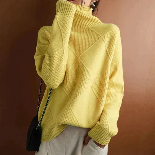 Lacey - Soft Warm Merino Wool Sweater Yellow
