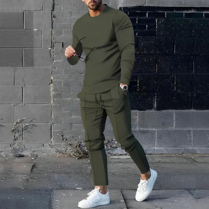 Larry - Weekend Outfit Set for Men-Army Green