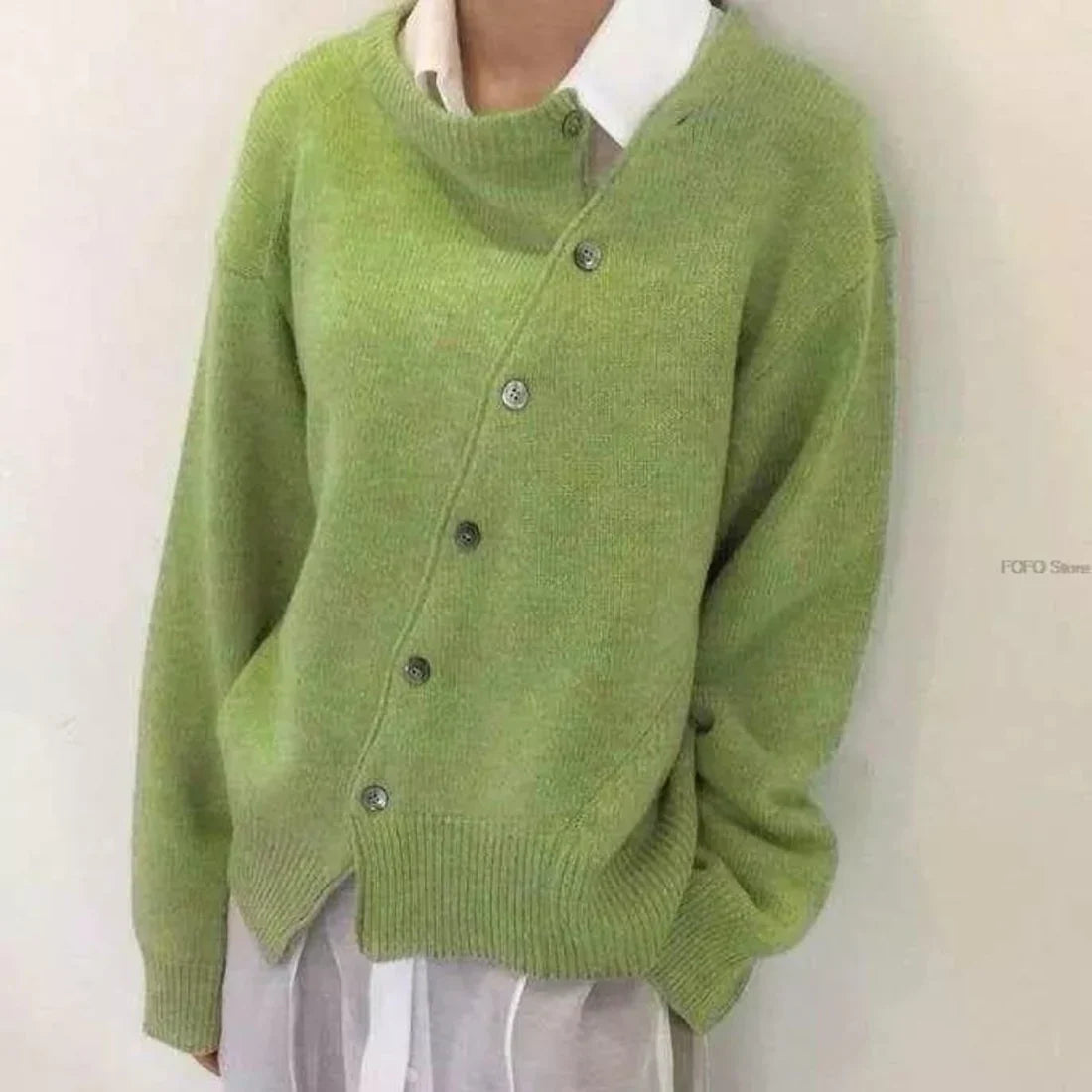 Evelyn - Premium Wool Sweater-Green