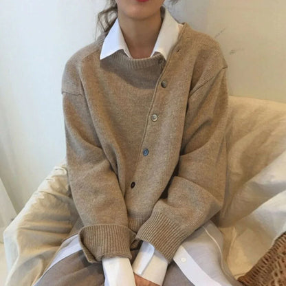 Evelyn - Premium Wool Sweater-Brown