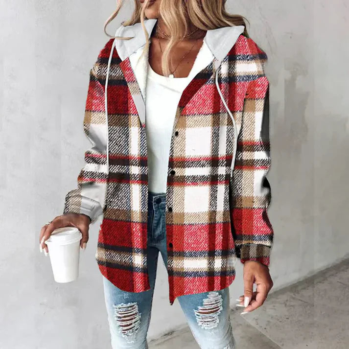 Lolita - Beautiful Check Cardigan-Red