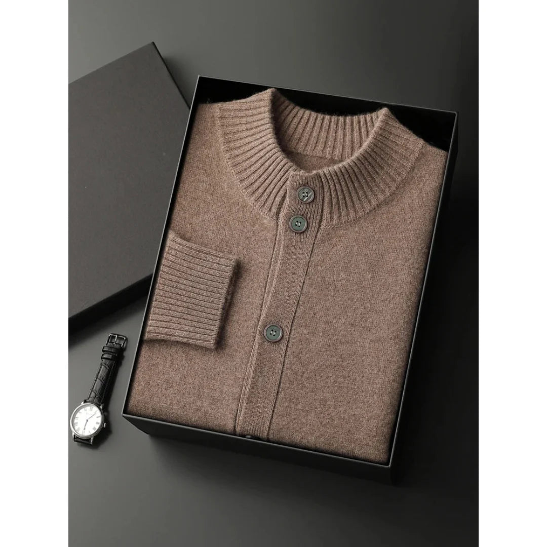 Luca - Merino Wool Jacket Brown