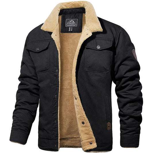 Ernest - Winter Fleece Lined Jacket for Men - Black