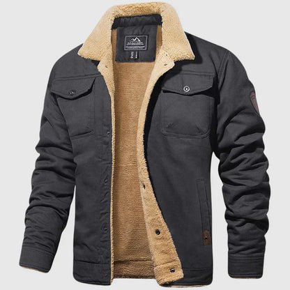 Ernest - Winter Fleece Lined Jacket for Men - Gray