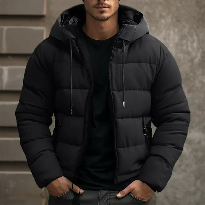 William - Winter Solid Puffer Jacket - Black