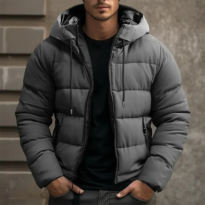 William - Winter Solid Puffer Jacket - Gray