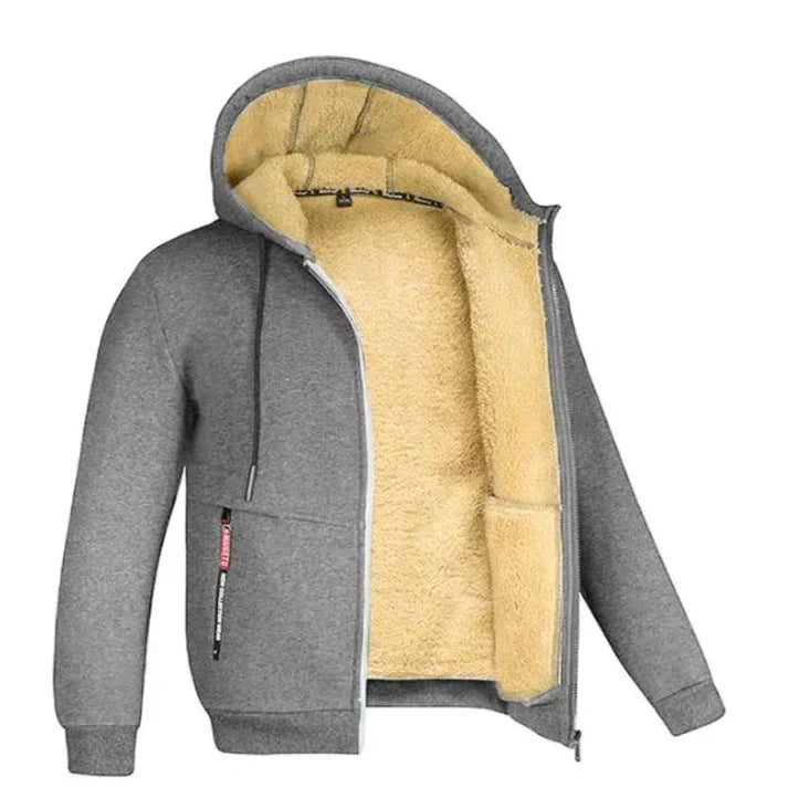 Donald - Full Zipper Warm Jacket-Gray