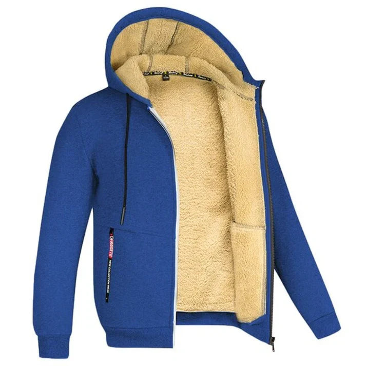 Donald - Full Zipper Warm Jacket-Royal Blue