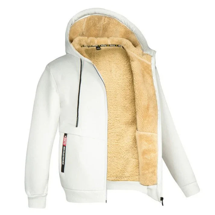 Donald - Full Zipper Warm Jacket-White