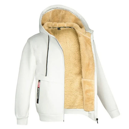 Donald - Full Zipper Warm Jacket-White