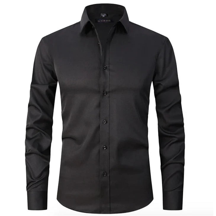 Travis - Slim Look Stretchable Shirt Black