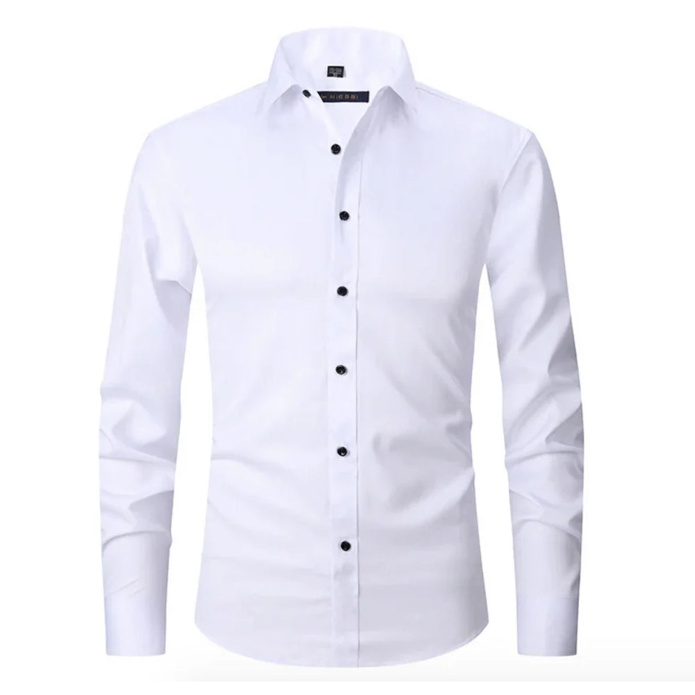 Travis - Slim Look Stretchable Shirt White