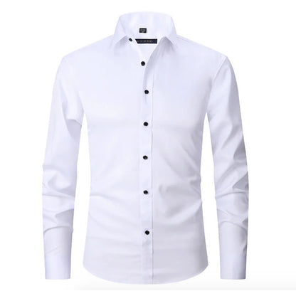 Travis - Slim Look Stretchable Shirt White