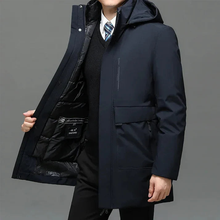 Walter - Warm Lining Parka Jacket Dark Blue