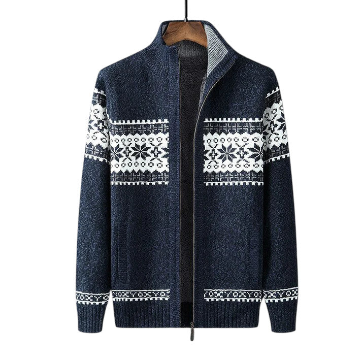 Wiley - Warm Fleece Cardigan-Blue