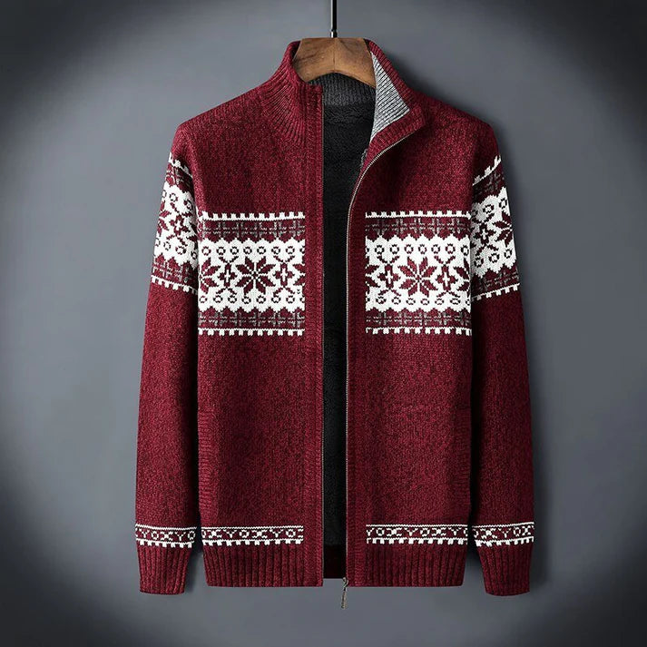 Wiley - Warm Fleece Cardigan-Red